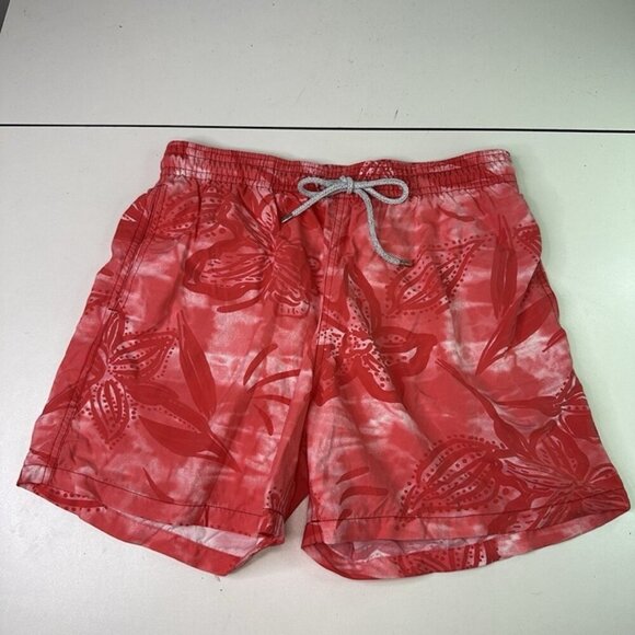 Vilebrequin Swim Trunks Men XXL Red Floral Patchwork Print - Picture 1 of 9